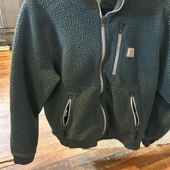 Carhartt Green Fleece Puffer Jacket - Picture 2 of 3
